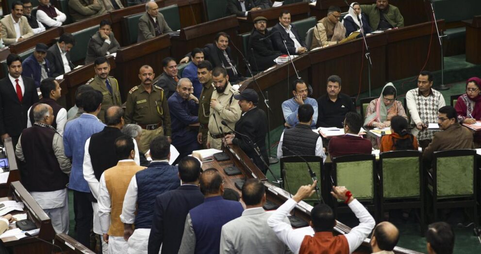 j&k-assembly:-bjp-legislators-stage-sit-in,-demand-apology-by-cm