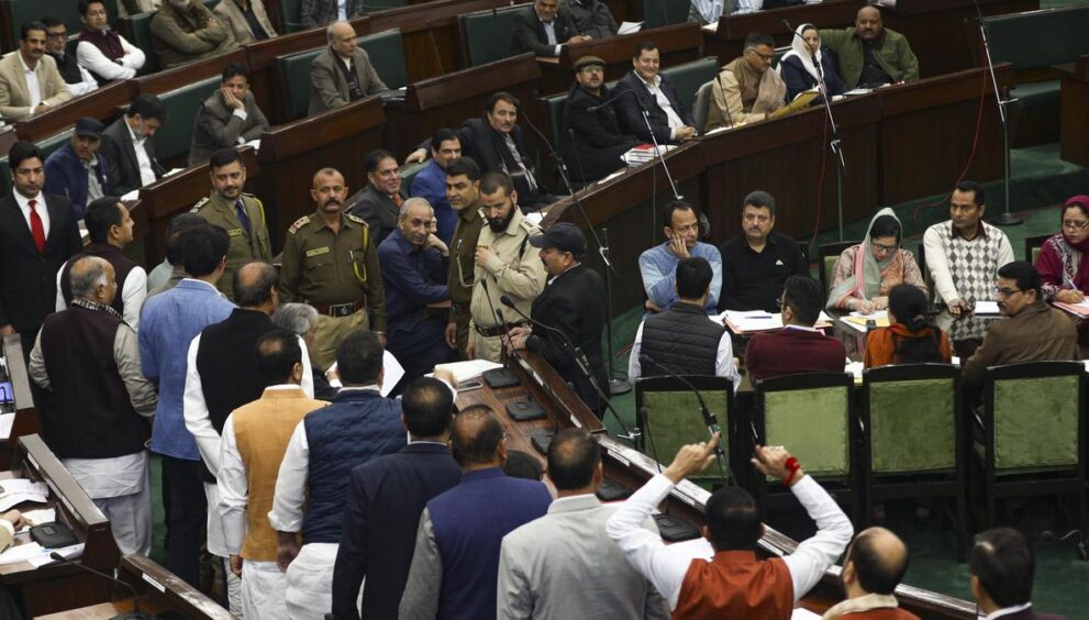 j&k-assembly:-bjp-legislators-stage-sit-in,-demand-apology-by-cm