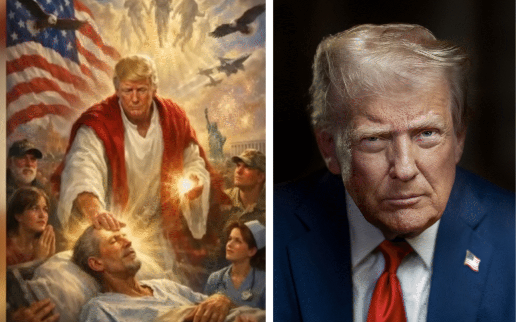 trump-deletes-‘jesus-like’-image-of-himself-after-backlash-from-church-leaders,-conservatives