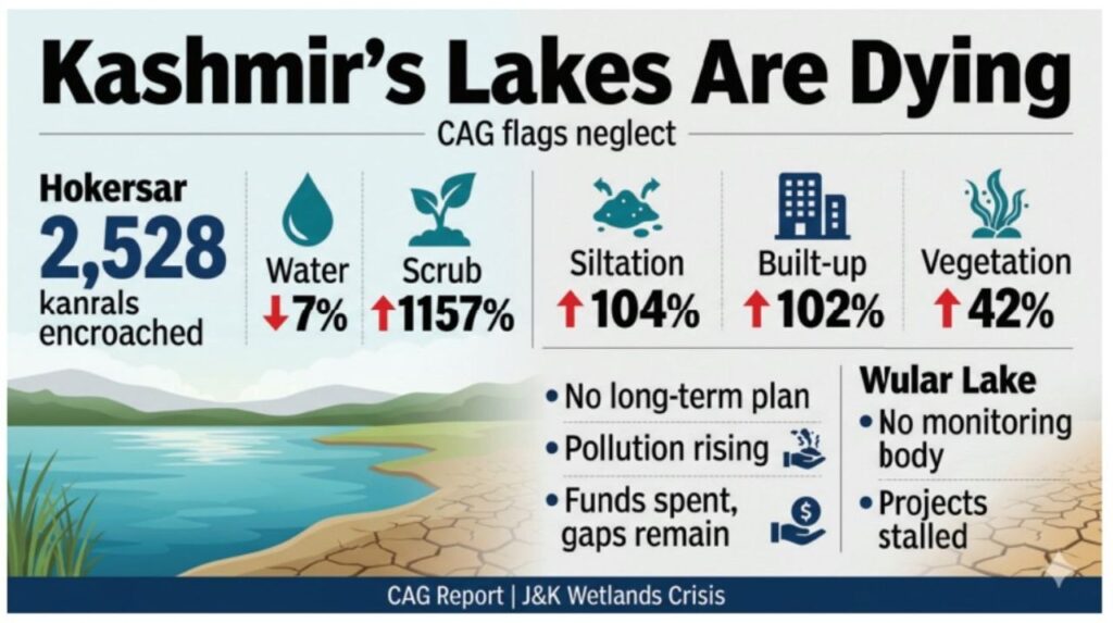 crores-spent,-lakes-lost:-cag-exposes-kashmir’s-wetland-rot